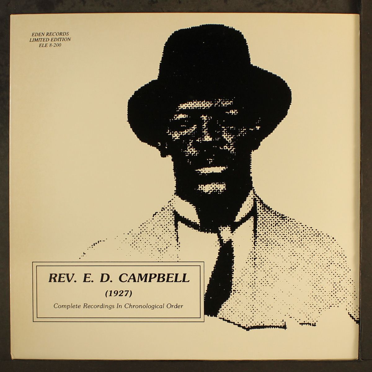 1927, complete recordings in chronological order by REV. E.D. CAMPBELL