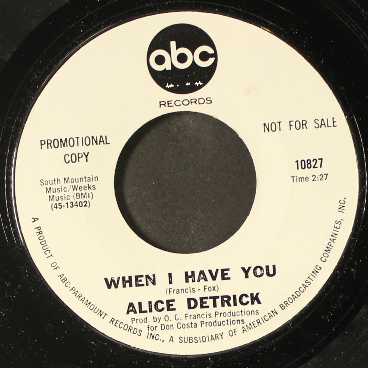 come on home / when i have you by ALICE DETRICK