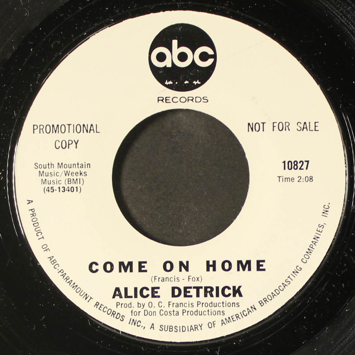 come on home / when i have you by ALICE DETRICK