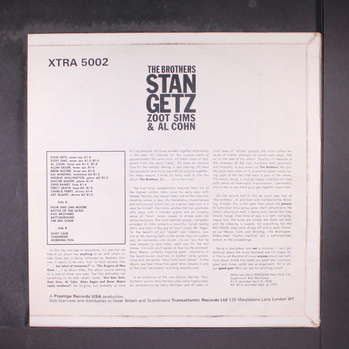 the brothers by STAN GETZ, ZOOT SIMS & AL COHN