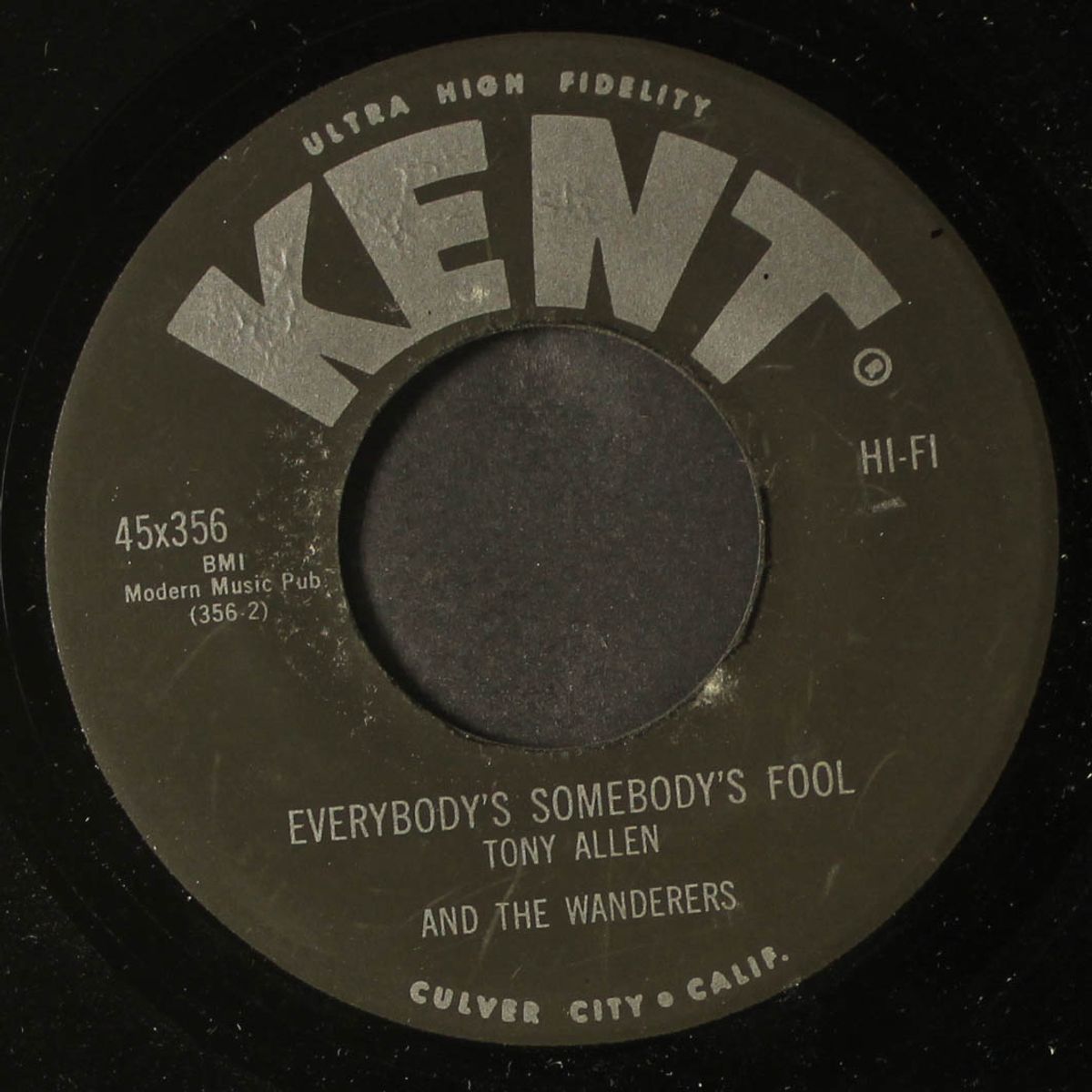 everybody's somebody's fool / if love was money by TONY ALLEN & WANDERERS