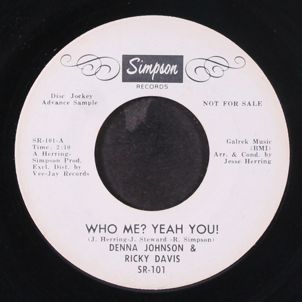 who me, yeah you! / there's gonna be a showdown by DENNA JOHNSON & RICKY DAVIS