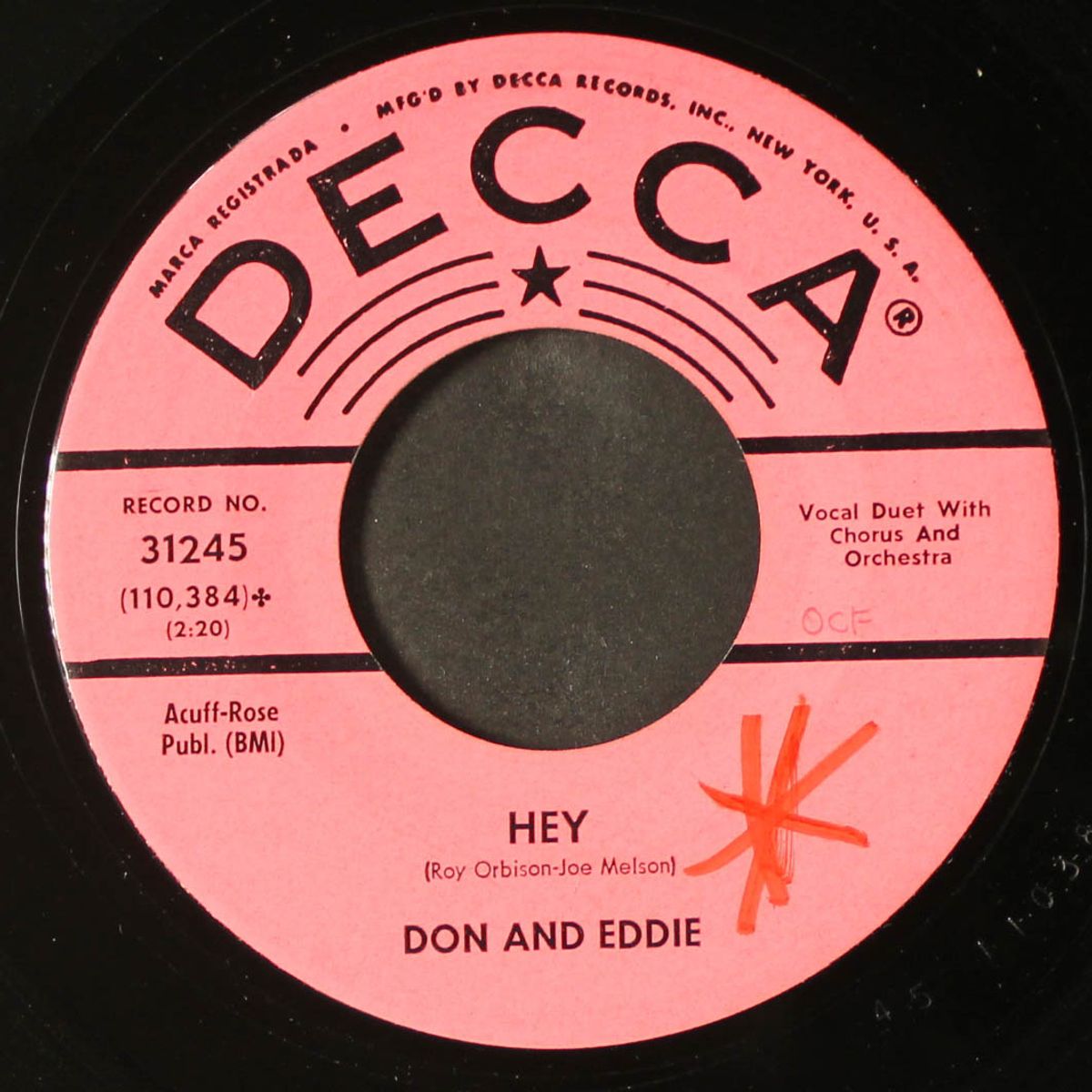 you fool you / hey by DON & EDDIE