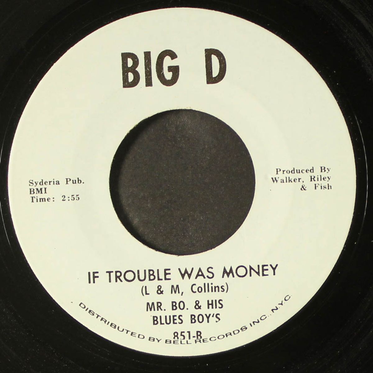 if trouble was money / i ain't gonna suffer by MR. BO & HIS BLUES BOYS