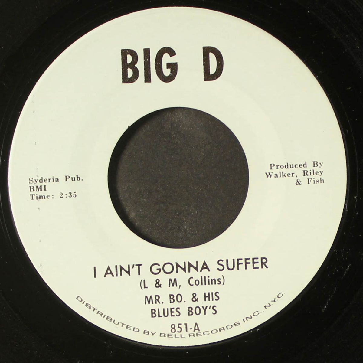 if trouble was money / i ain't gonna suffer by MR. BO & HIS BLUES BOYS