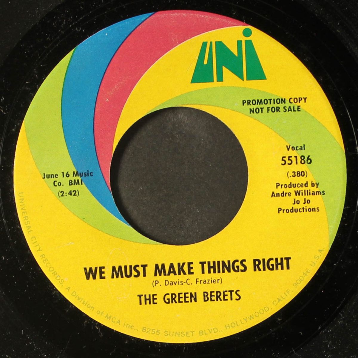 (lord) send me somebody / we must make things right by GREEN BERETS