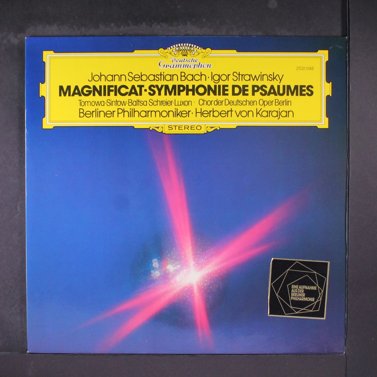 bach: magnificat / stravinsky: symphonie de psaumes by HERBERT VON KARAJAN