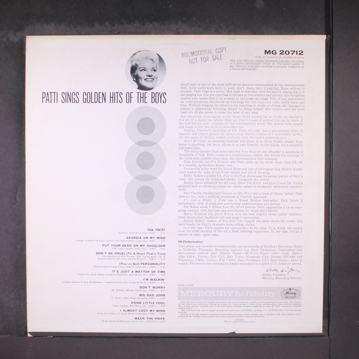 golden hits of the boys by PATTI PAGE