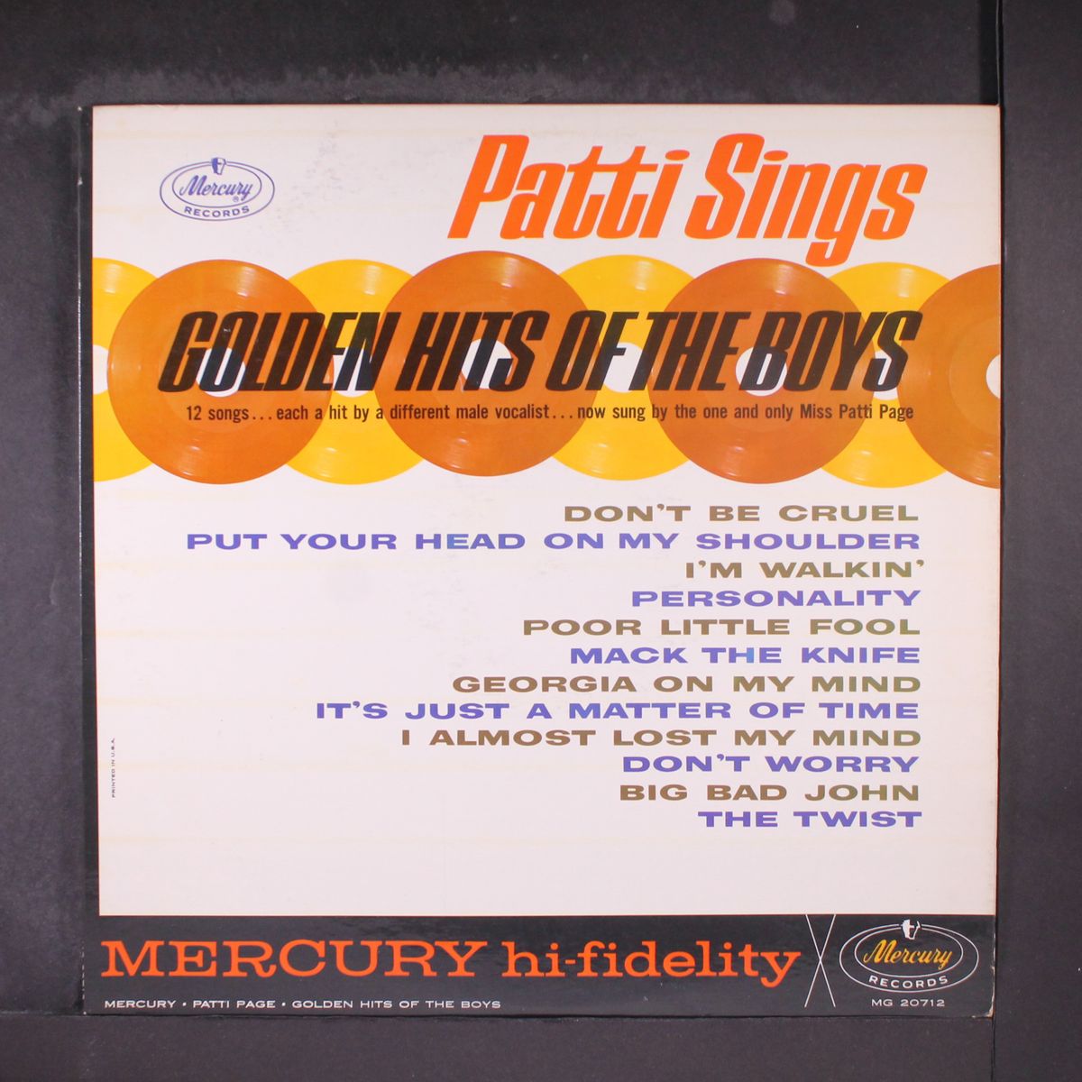 golden hits of the boys by PATTI PAGE