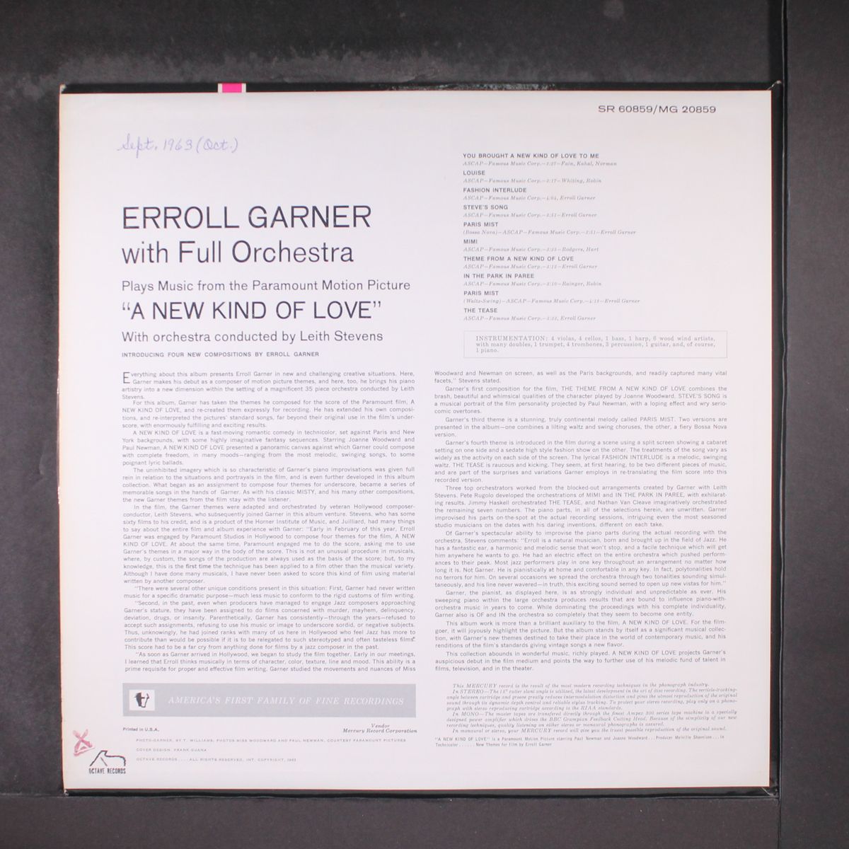 a new kind of love by ERROLL GARNER