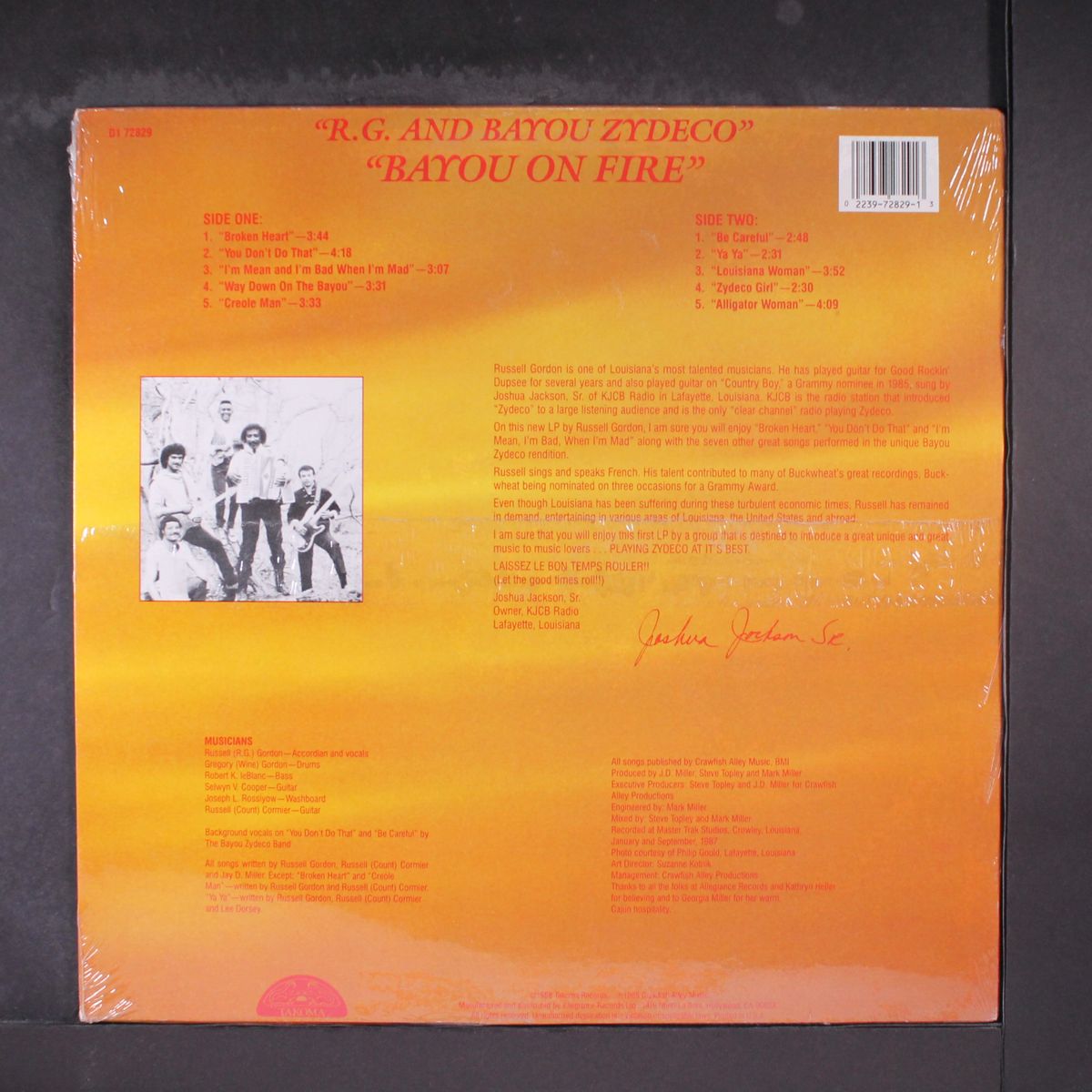 bayou on fire by R.G. & BAYOU ZYDECO