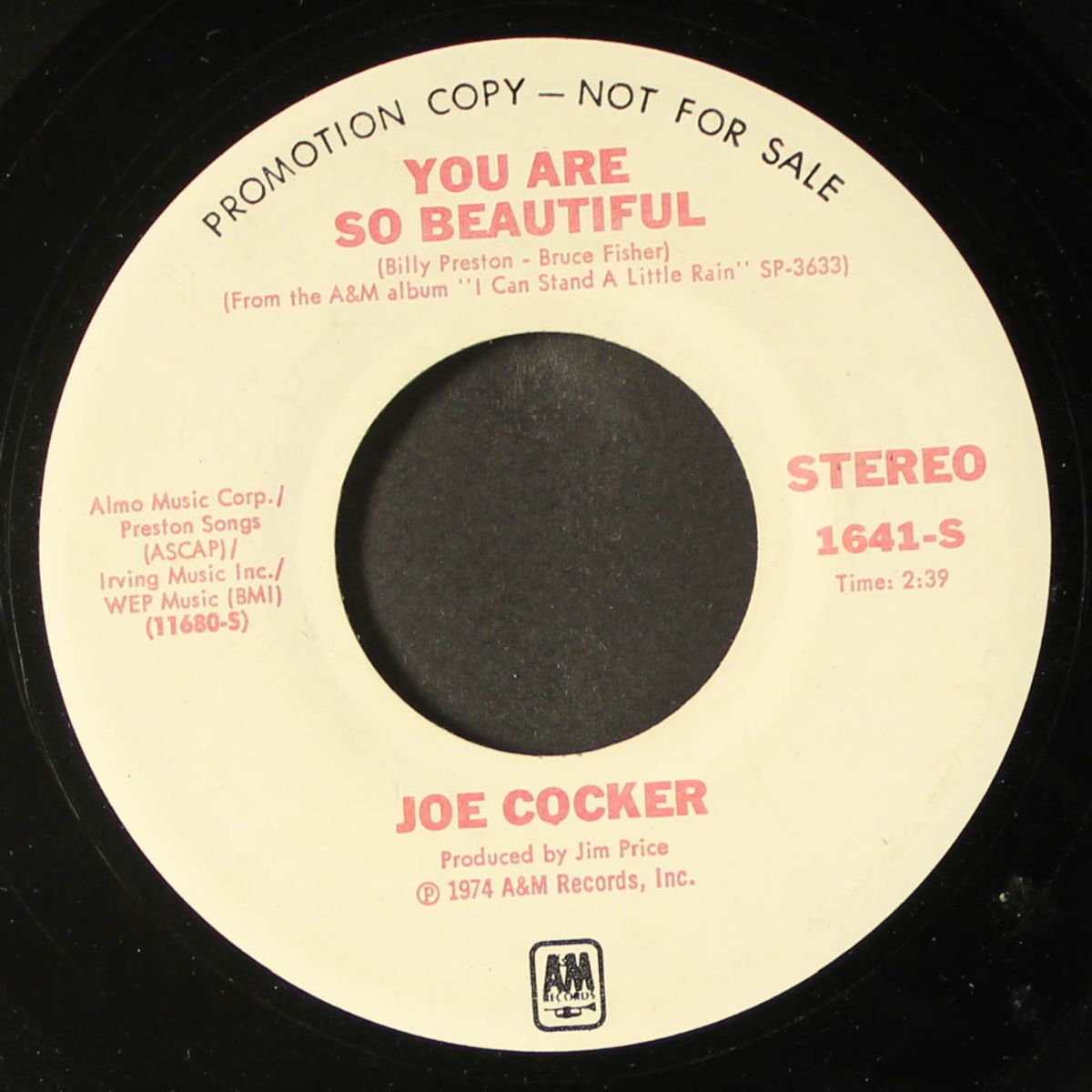 you are so beautiful / it's a sin when you love somebody by JOE COCKER