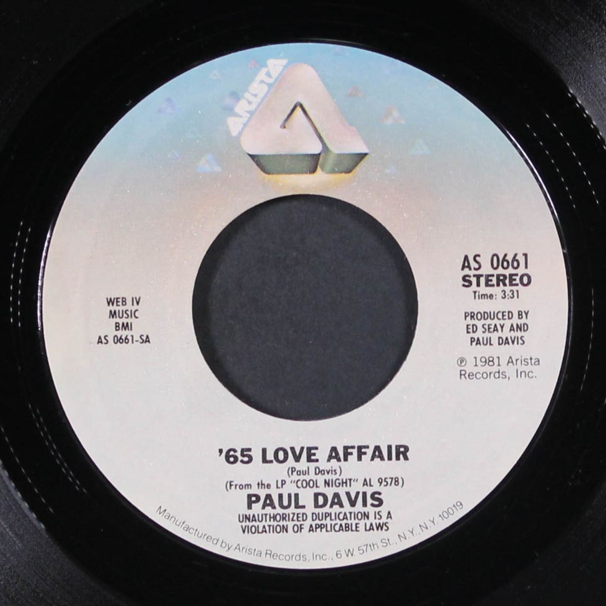 '65 love affair / we're still together by PAUL DAVIS
