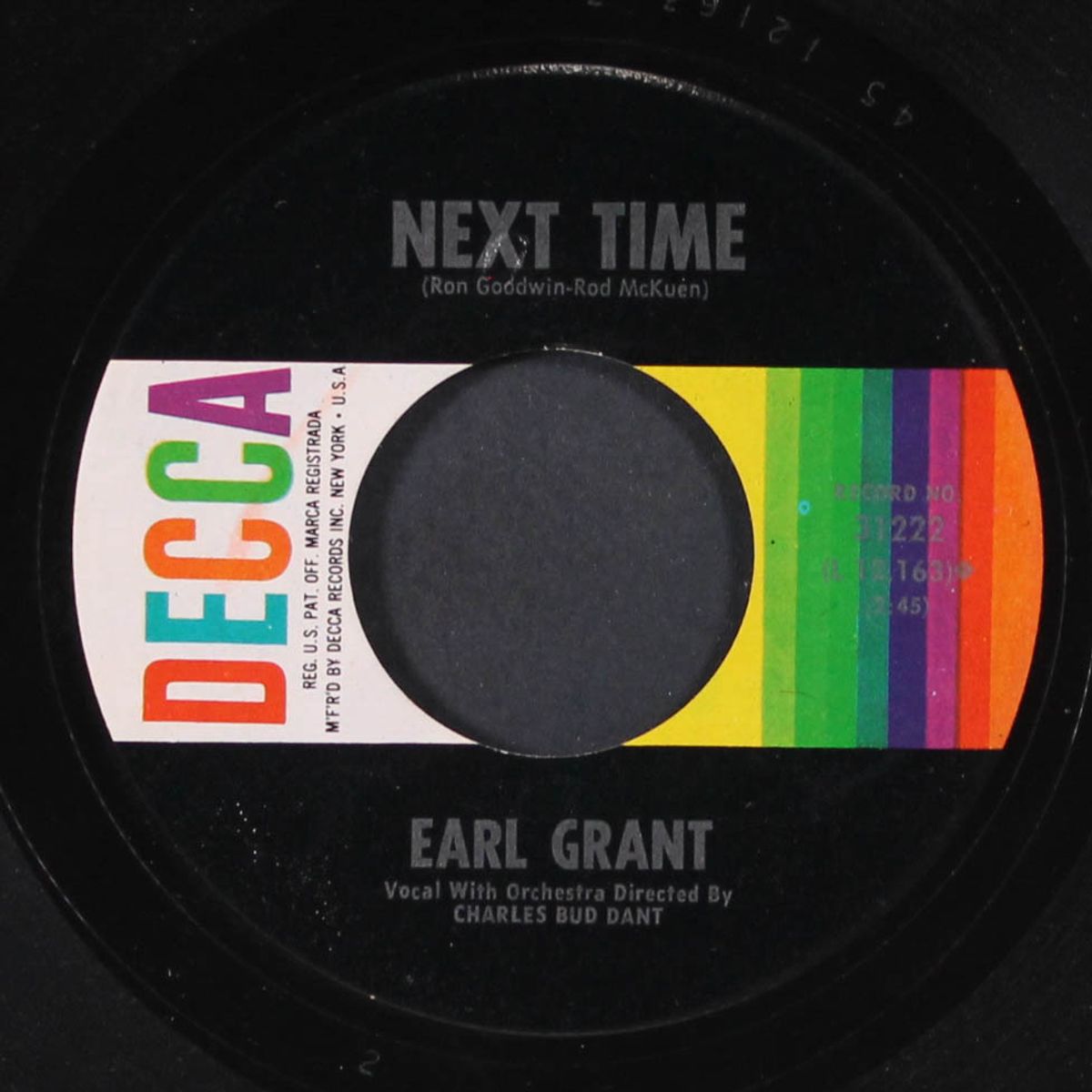next time / ebb tide by EARL GRANT