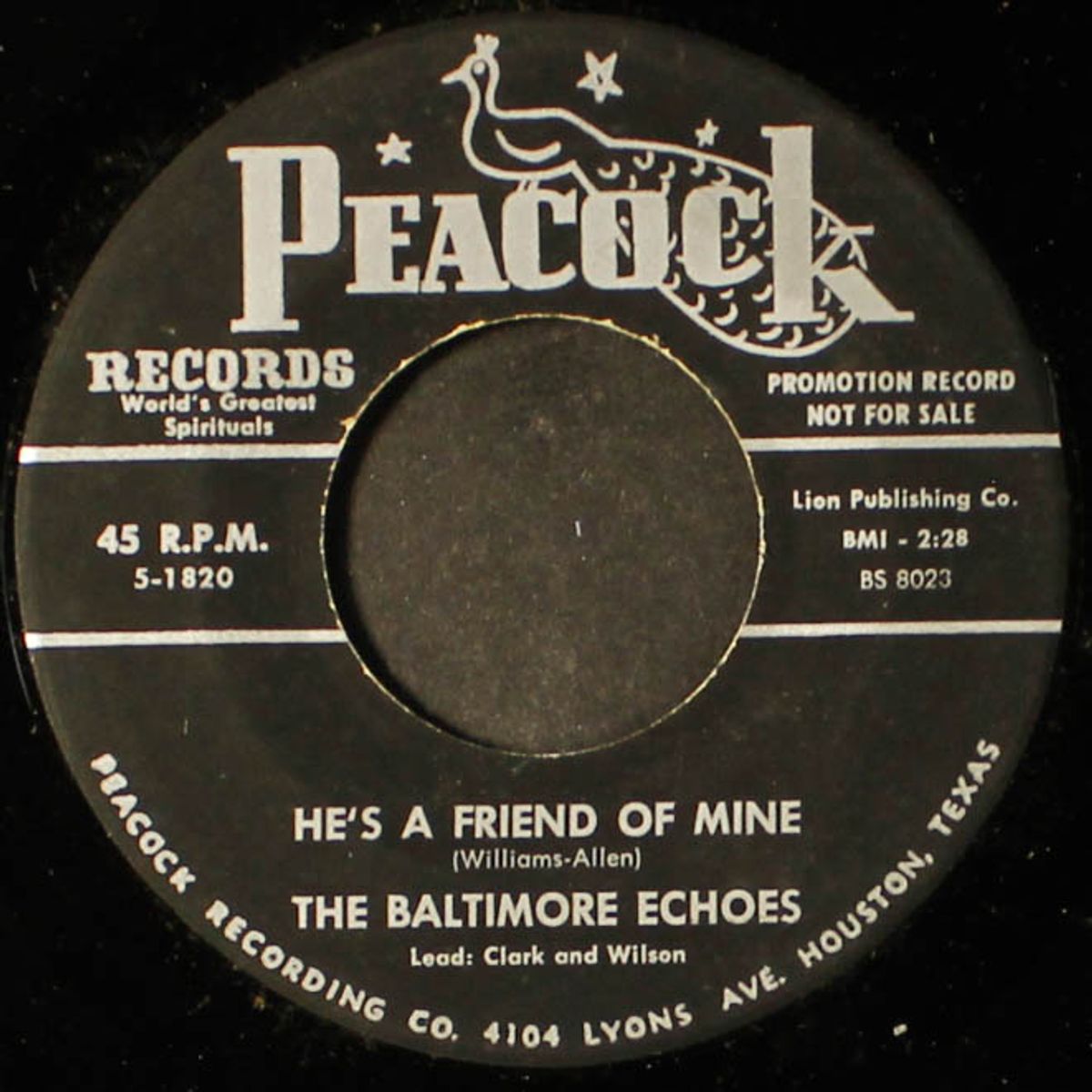 filled with the holy spirit / he's a friend of mine by BALTIMORE ECHOES