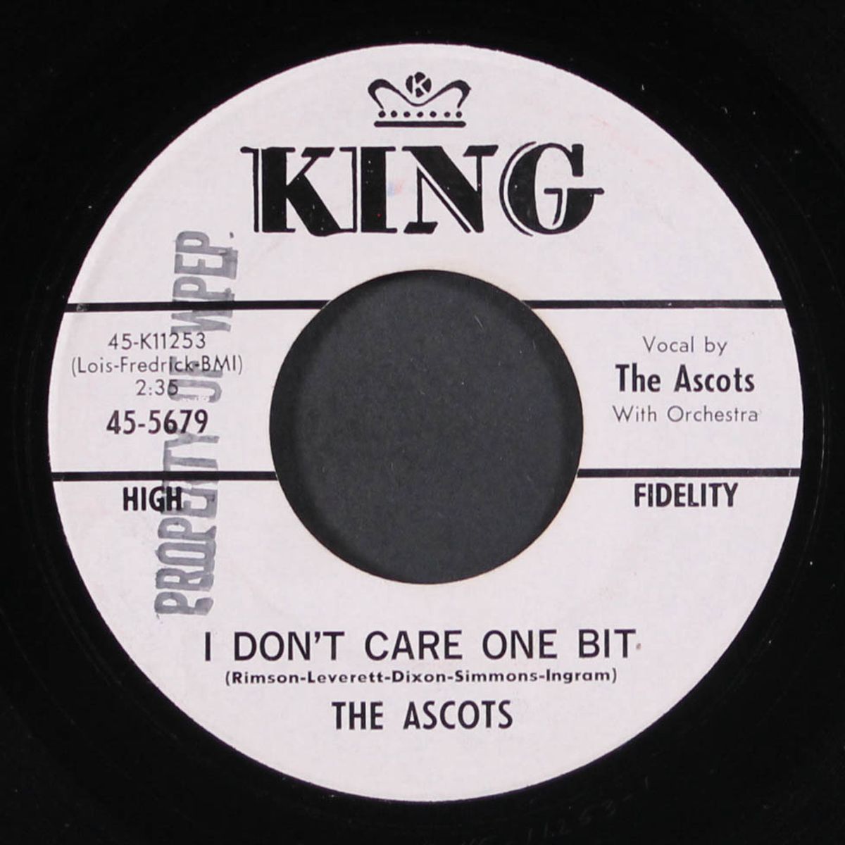 i don't care one bit / tonight by ASCOTS