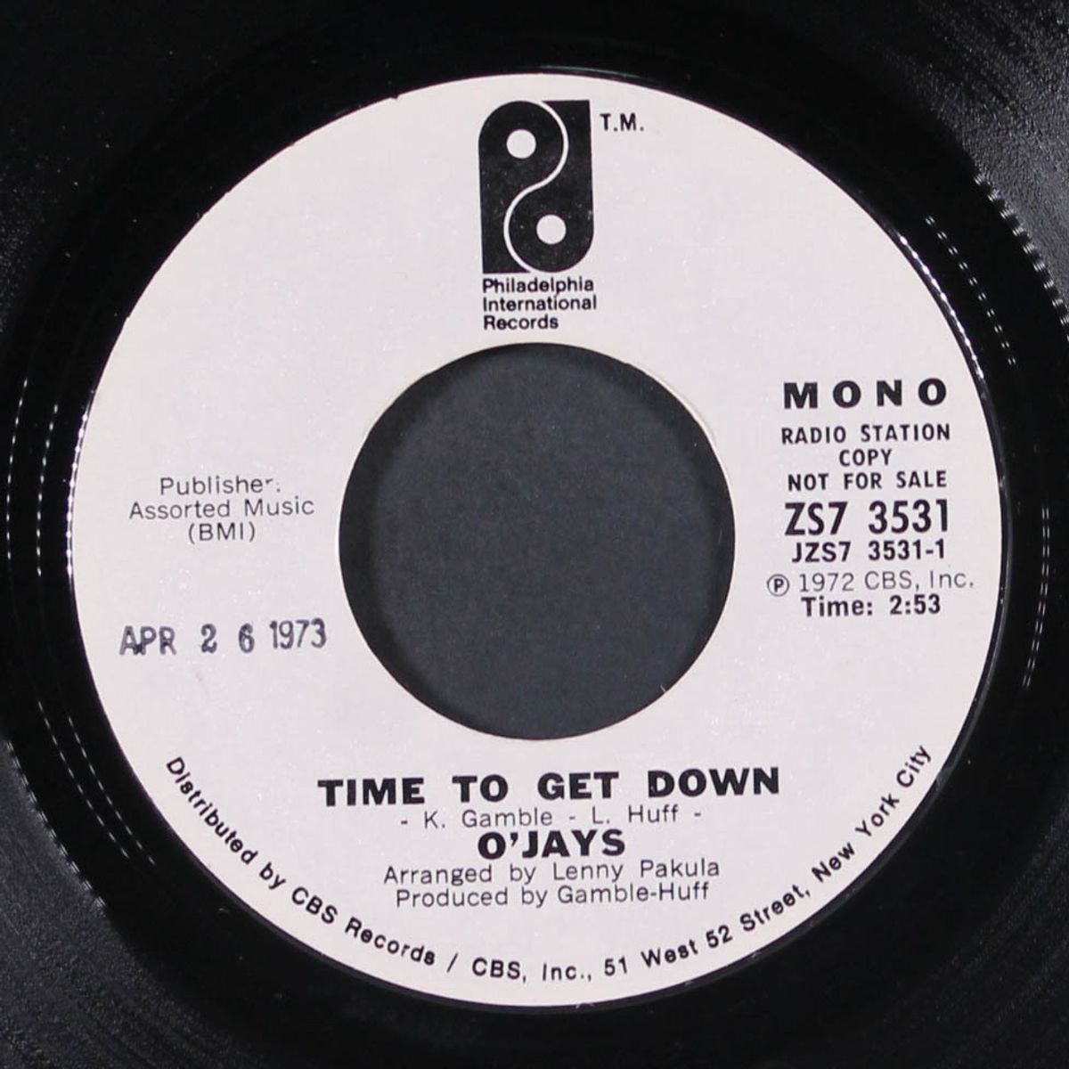 time to get down / mono by O'JAYS