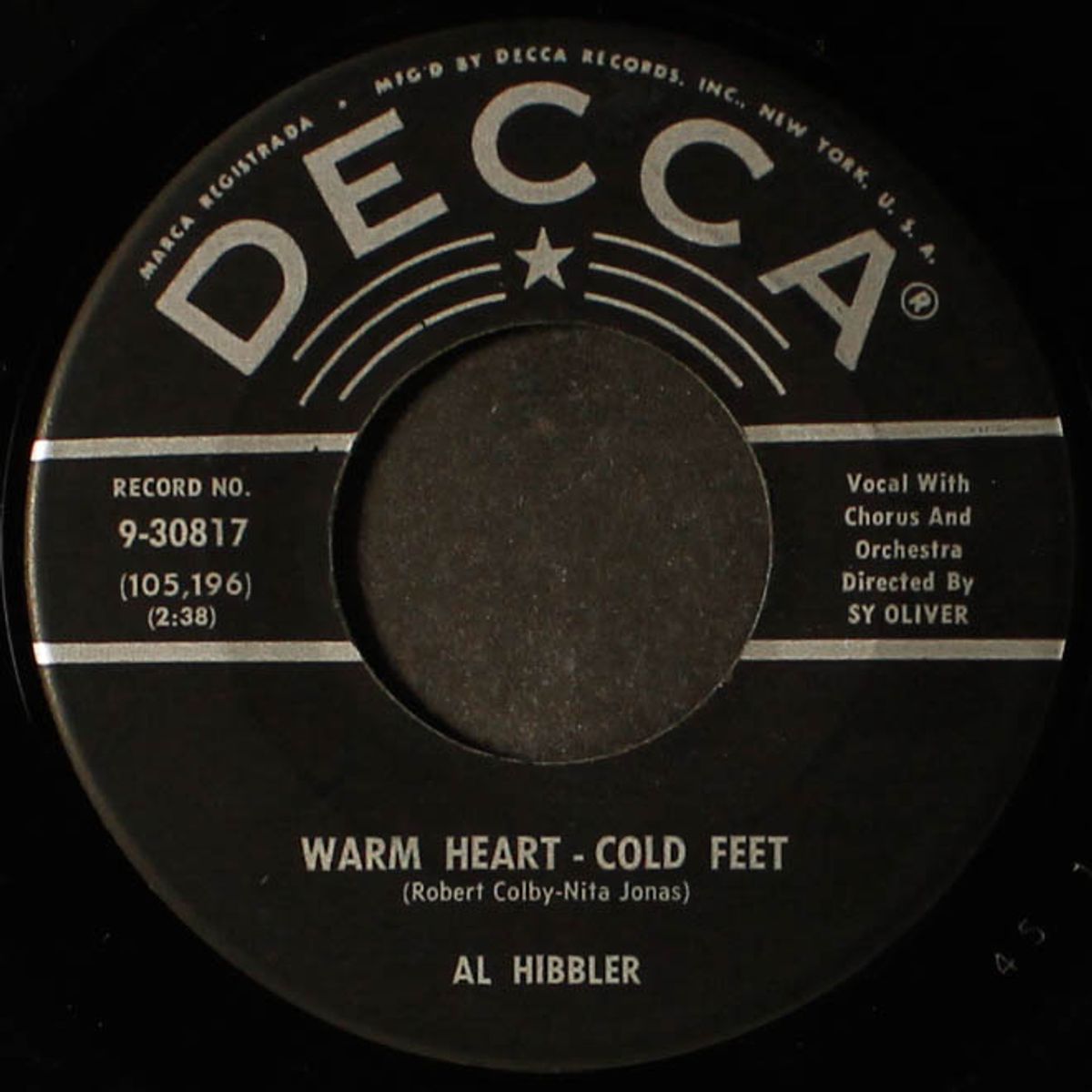 mine all mine / warm heart- cold feet by AL HIBBLER