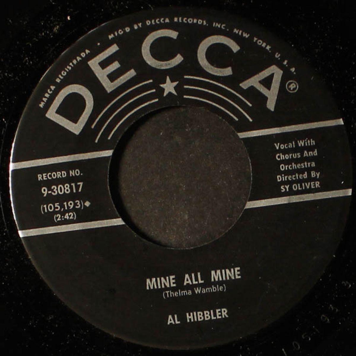 mine all mine / warm heart- cold feet by AL HIBBLER