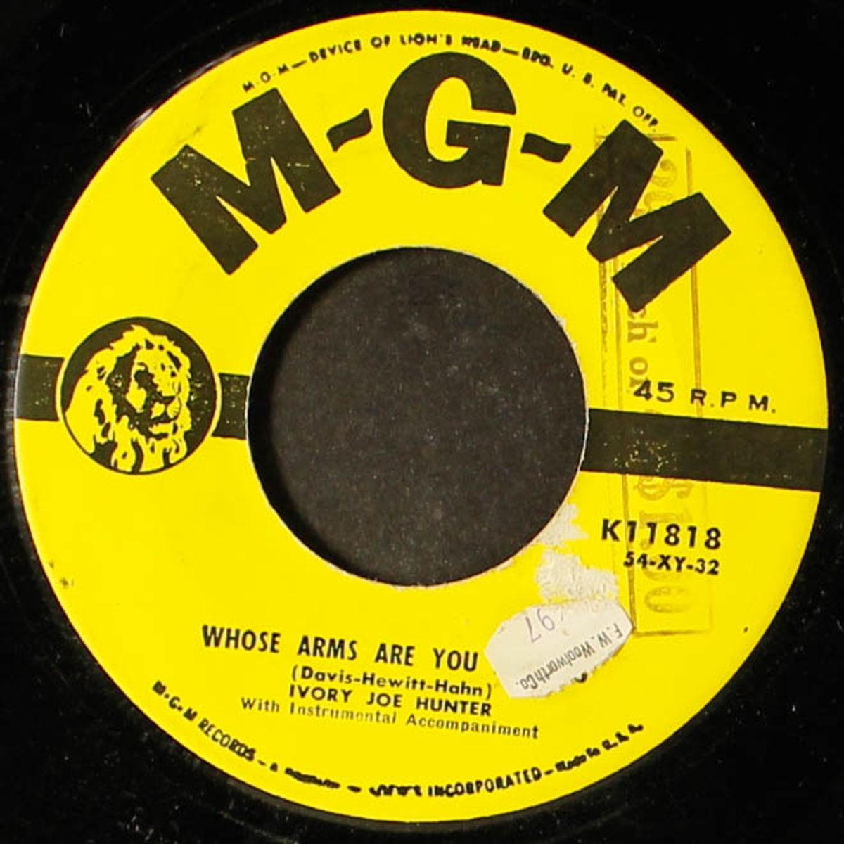 do you miss me / whose arms are you missing by IVORY JOE HUNTER