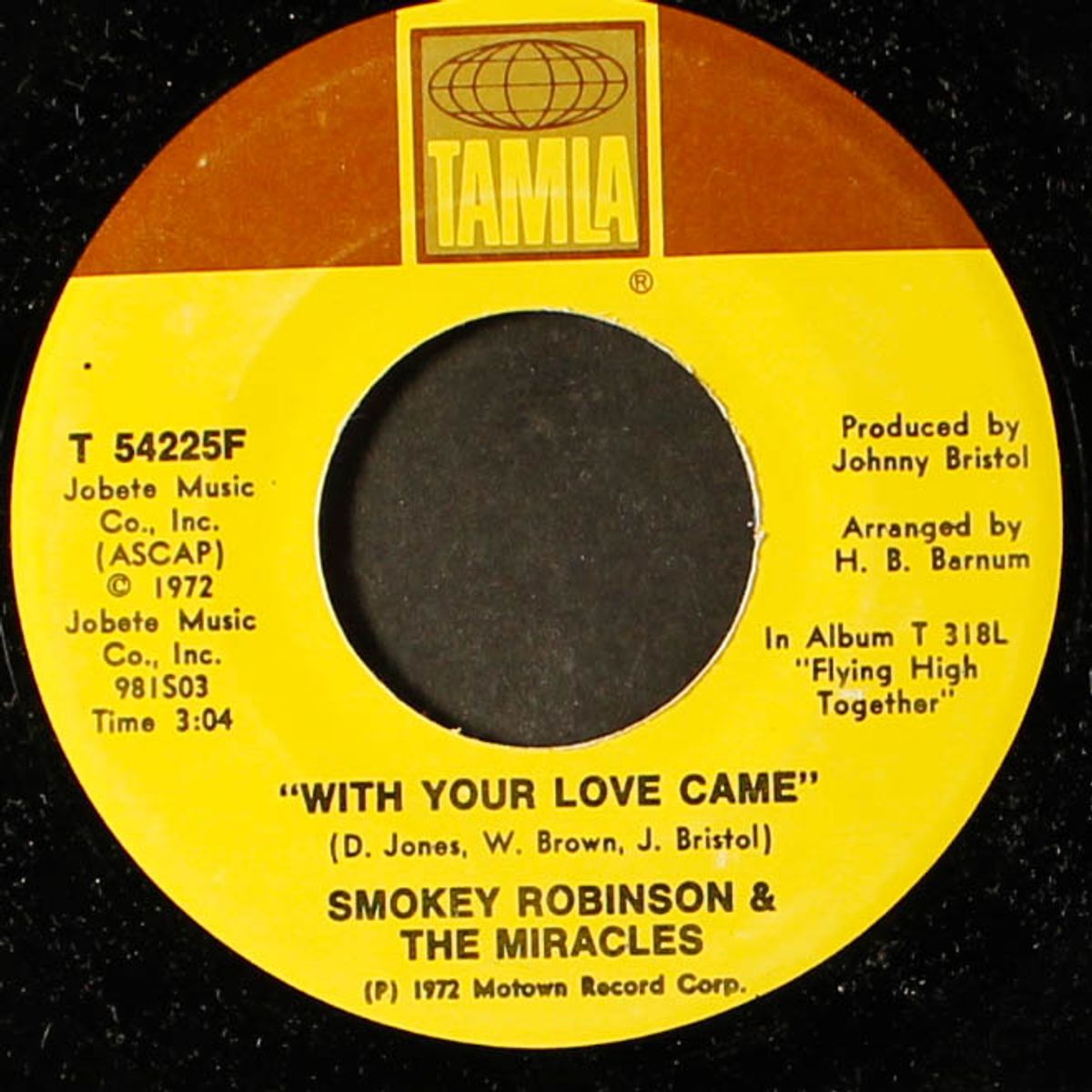 i can't stand to see you cry / with your love came by SMOKEY ROBINSON & MIRACLES