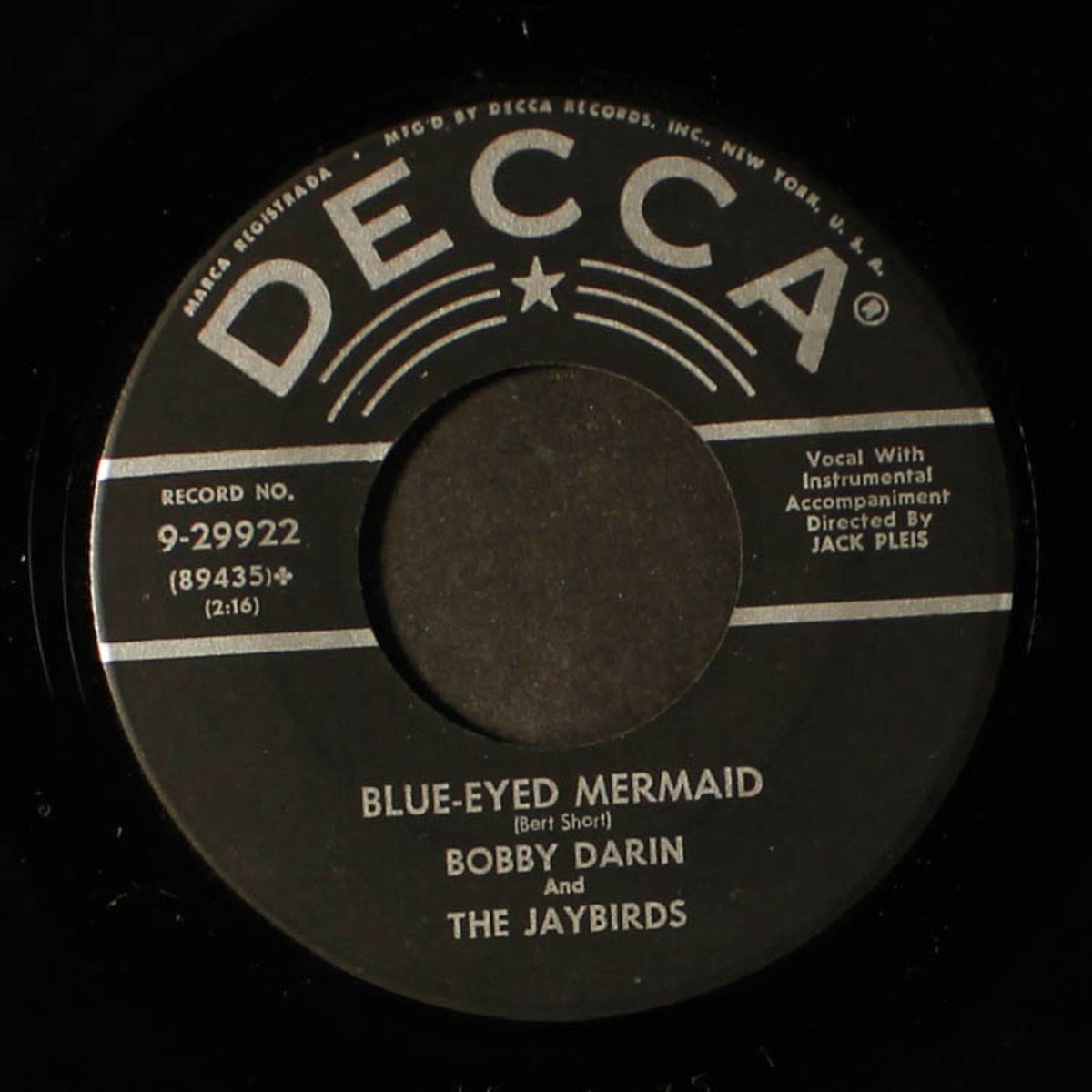 silly willie / blue-eyed mermaid by BOBBY DARIN & JAYBIRDS
