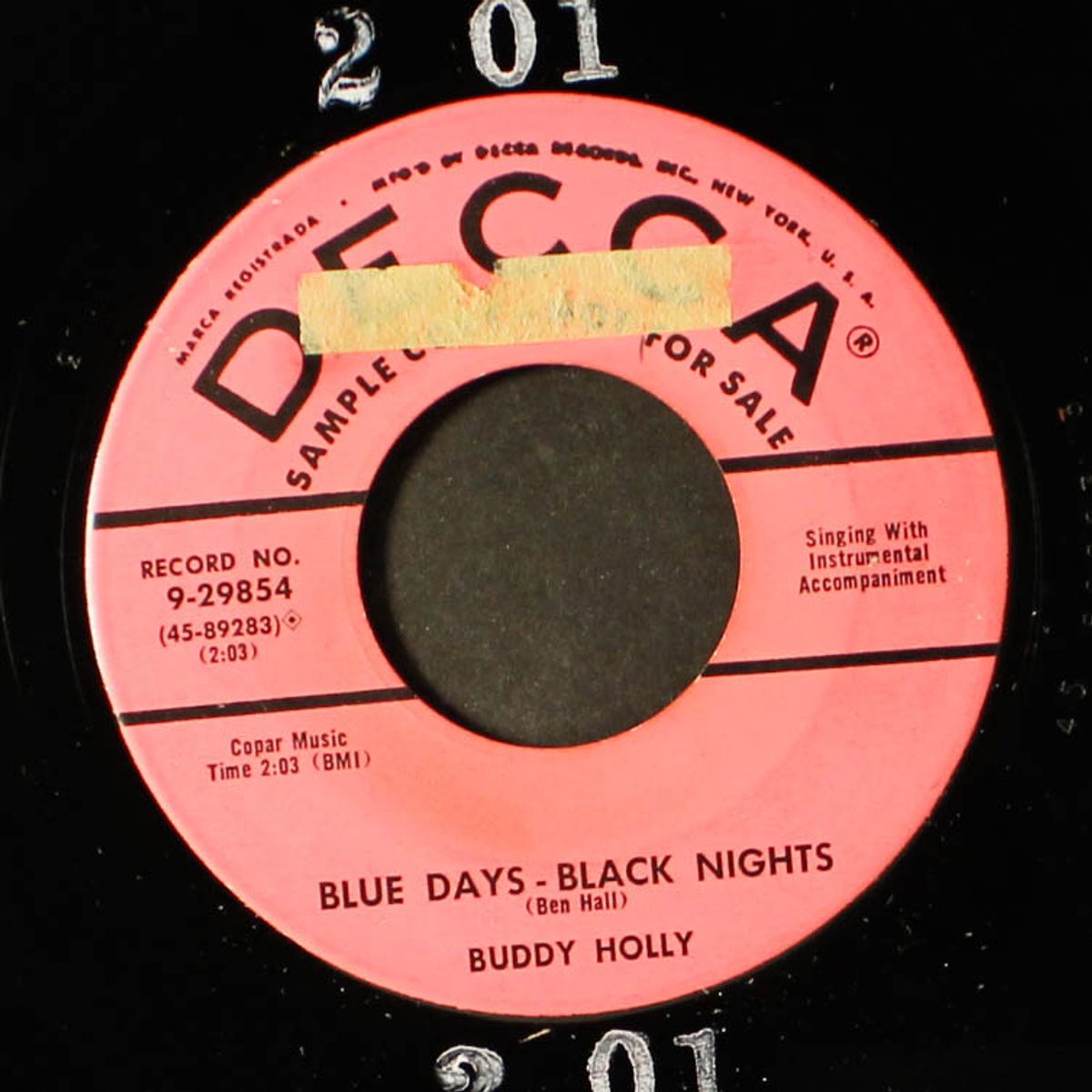 blue days, black nights / love me by BUDDY HOLLY