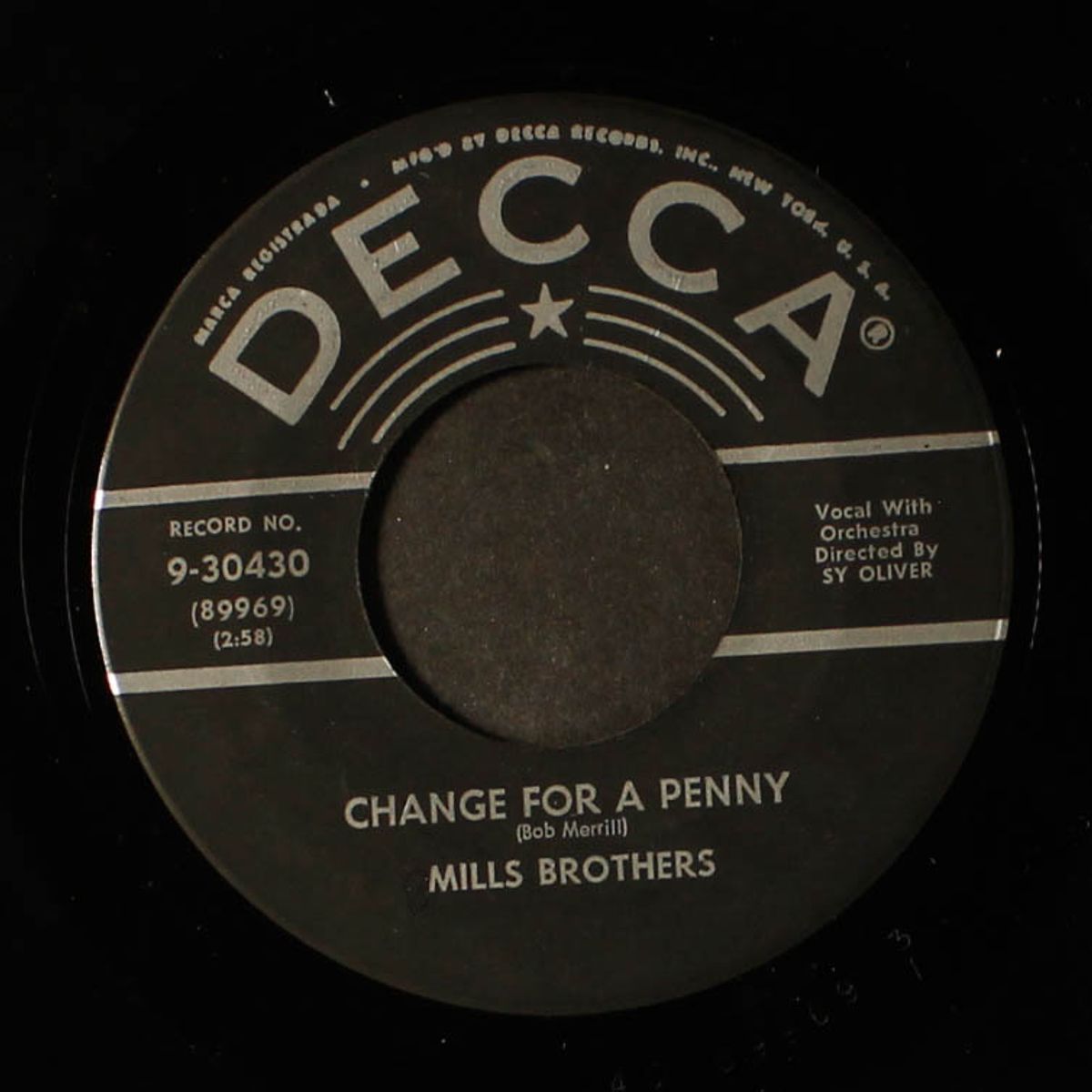change for a penny by MILLS BROTHERS
