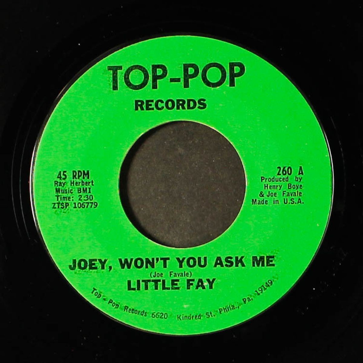 joey, won't you ask me / i don't care what the people say by LITTLE FAY