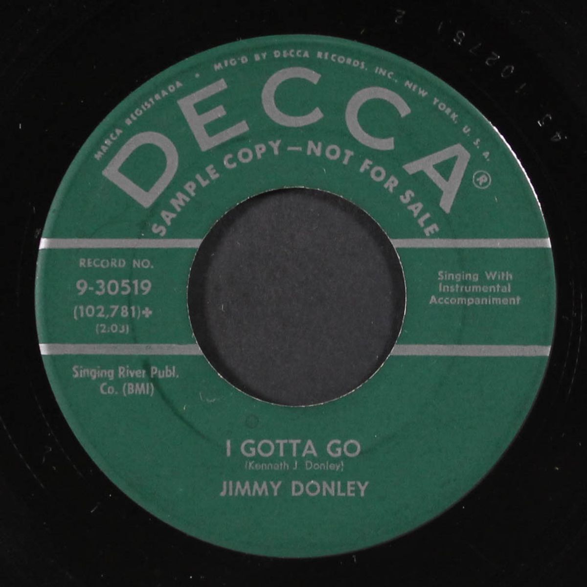 i gotta go / baby how long by JIMMY DONLEY