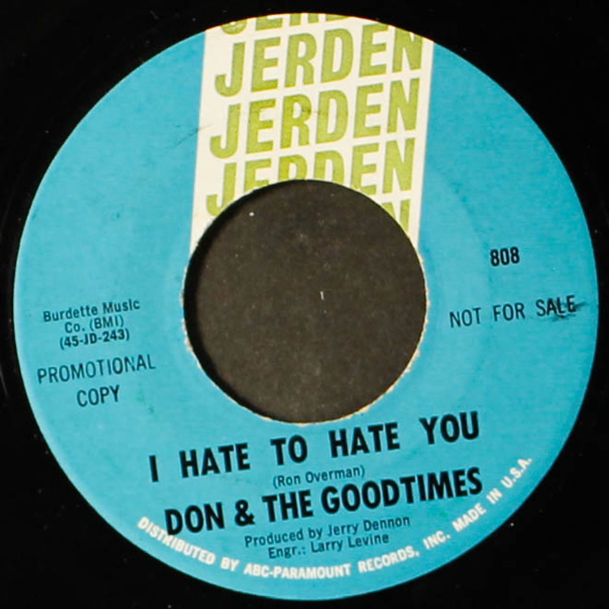 i hate to hate you / you were a child by DON & GOODTIMES