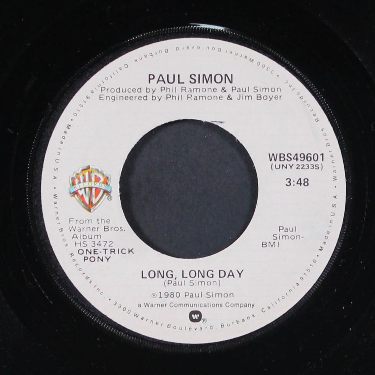 one-trick pony / long, long day by PAUL SIMON