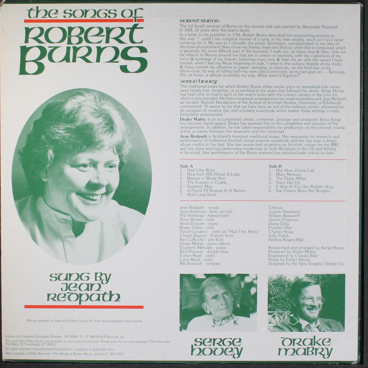 the songs of robert burns, vol. 2 by JEAN REDPATH
