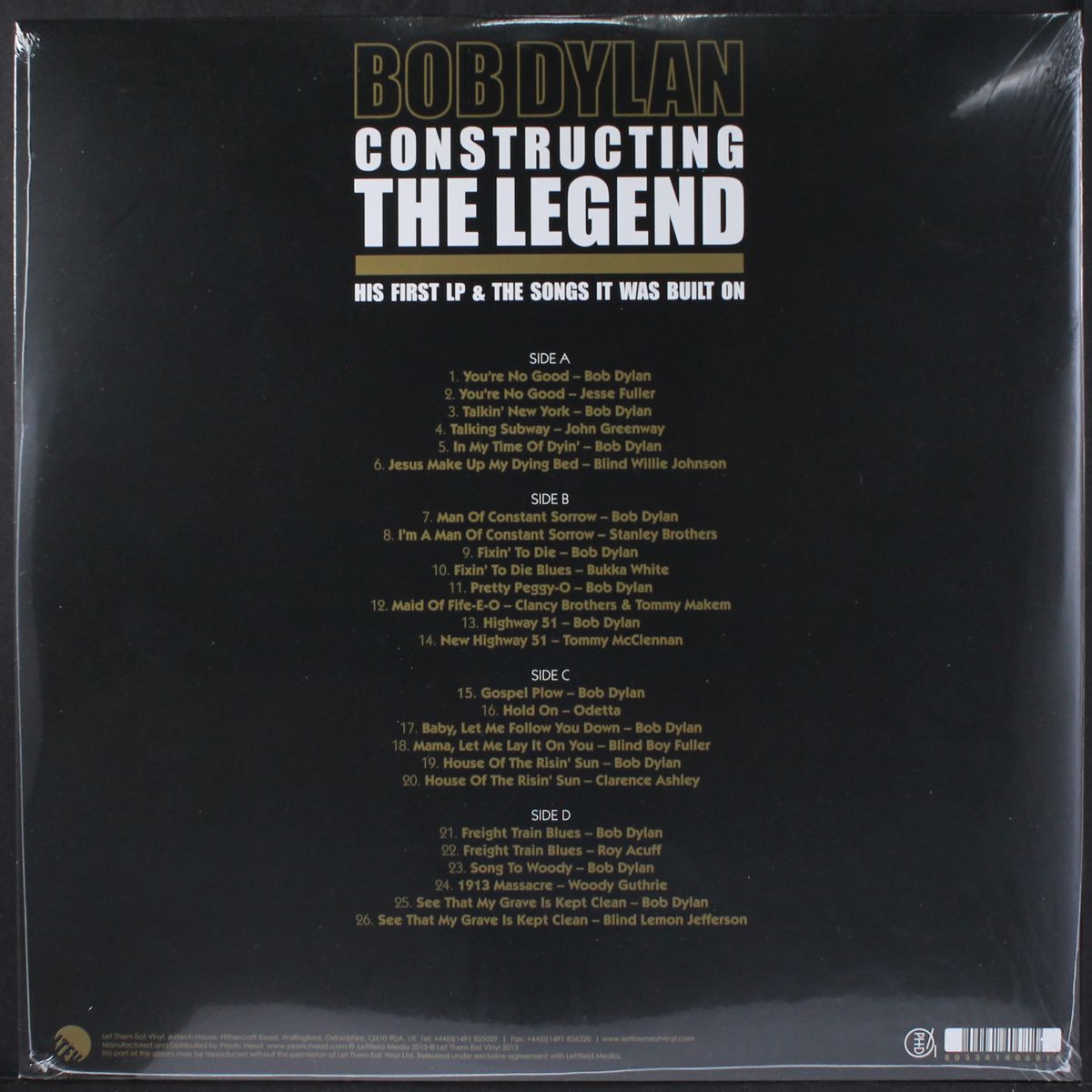 constructing the legend: his first lp & the songs it was built on by BOB DYLAN