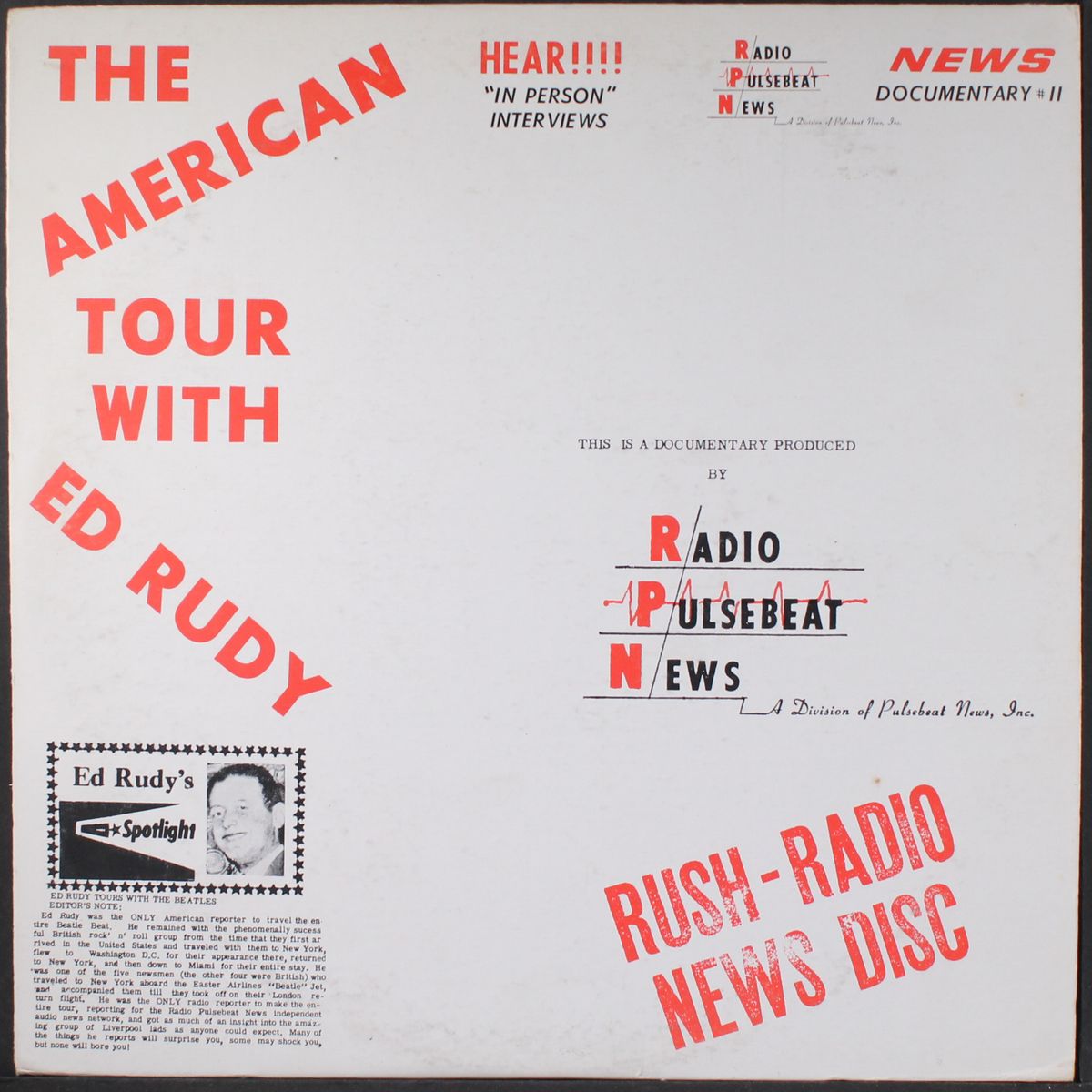 the american tour with ed rudy by BEATLES