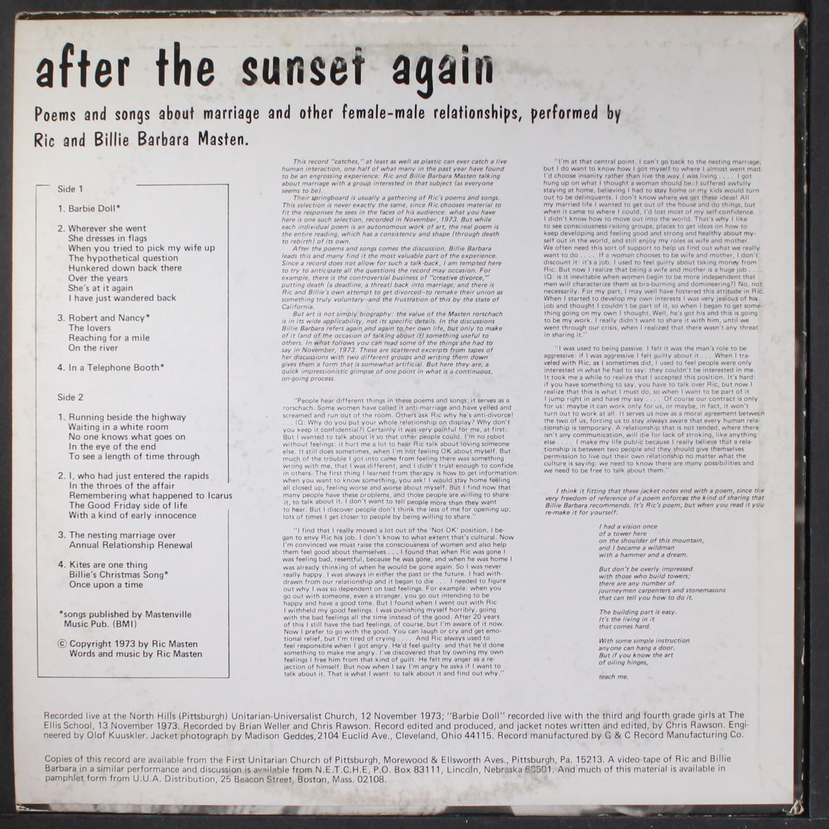 after the sunset again by RIC MASTEN
