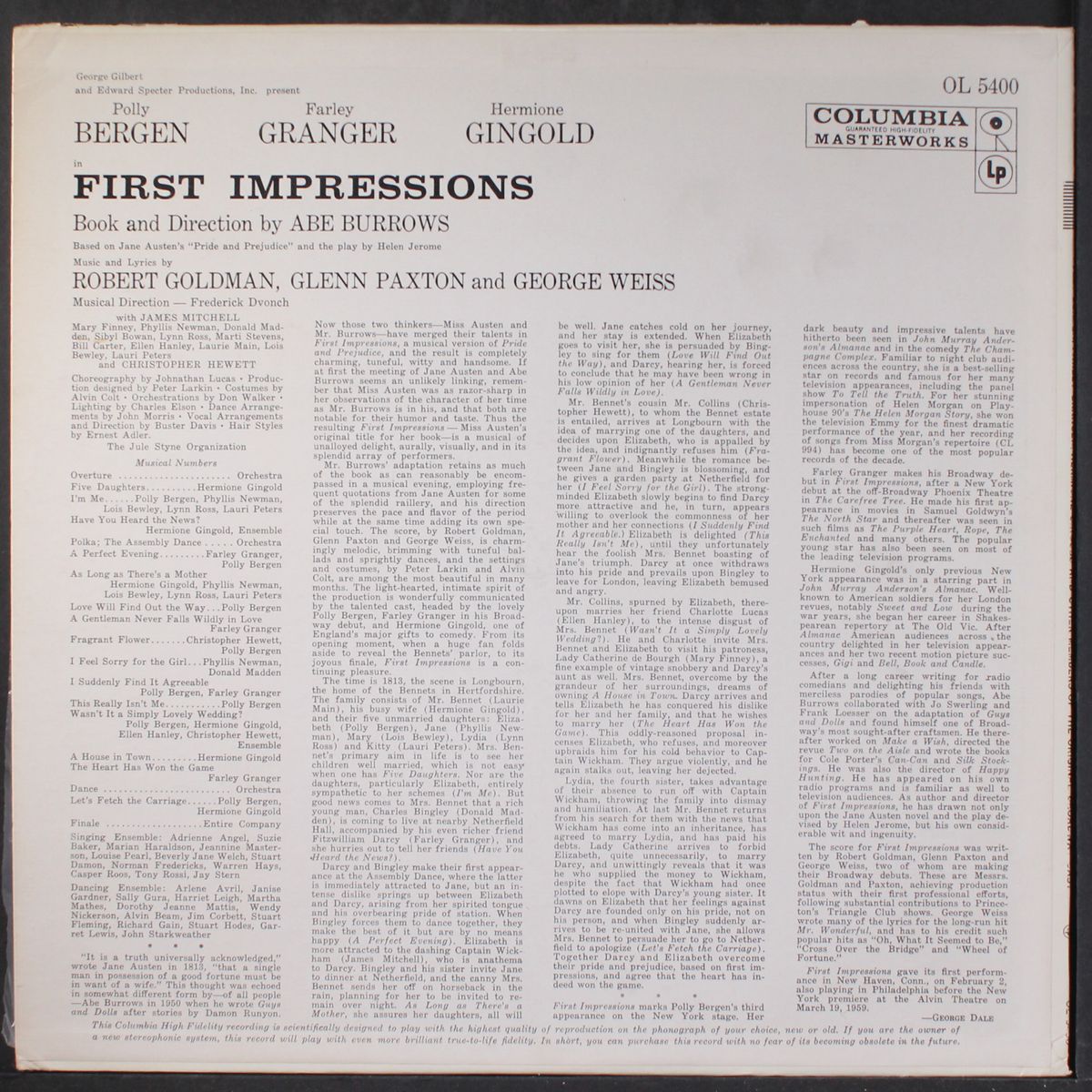 first impressions by ORIGINAL CAST