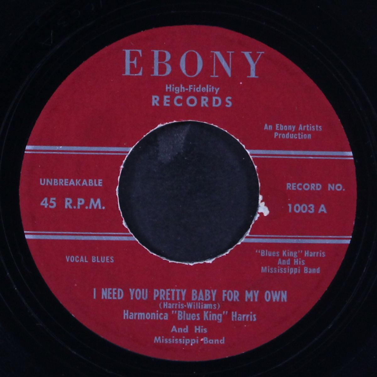 i need you pretty baby for my own / blues king mango by HARMONICA 'BLUES KING' HARRIS