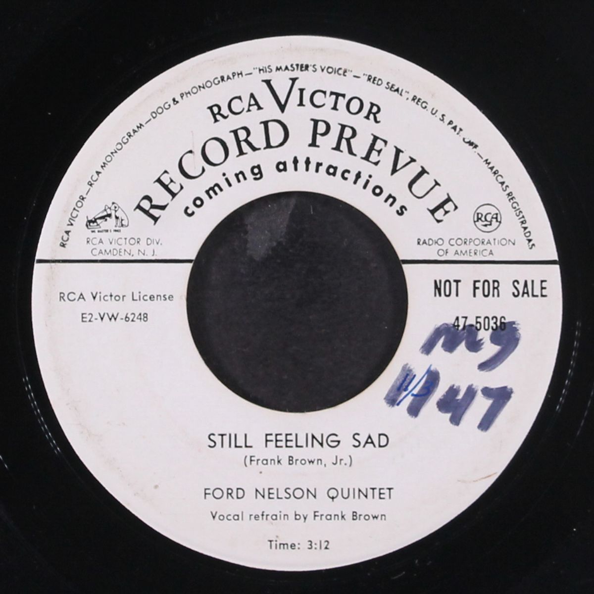 little annie / still feeling sad by FORD NELSON QUINTET
