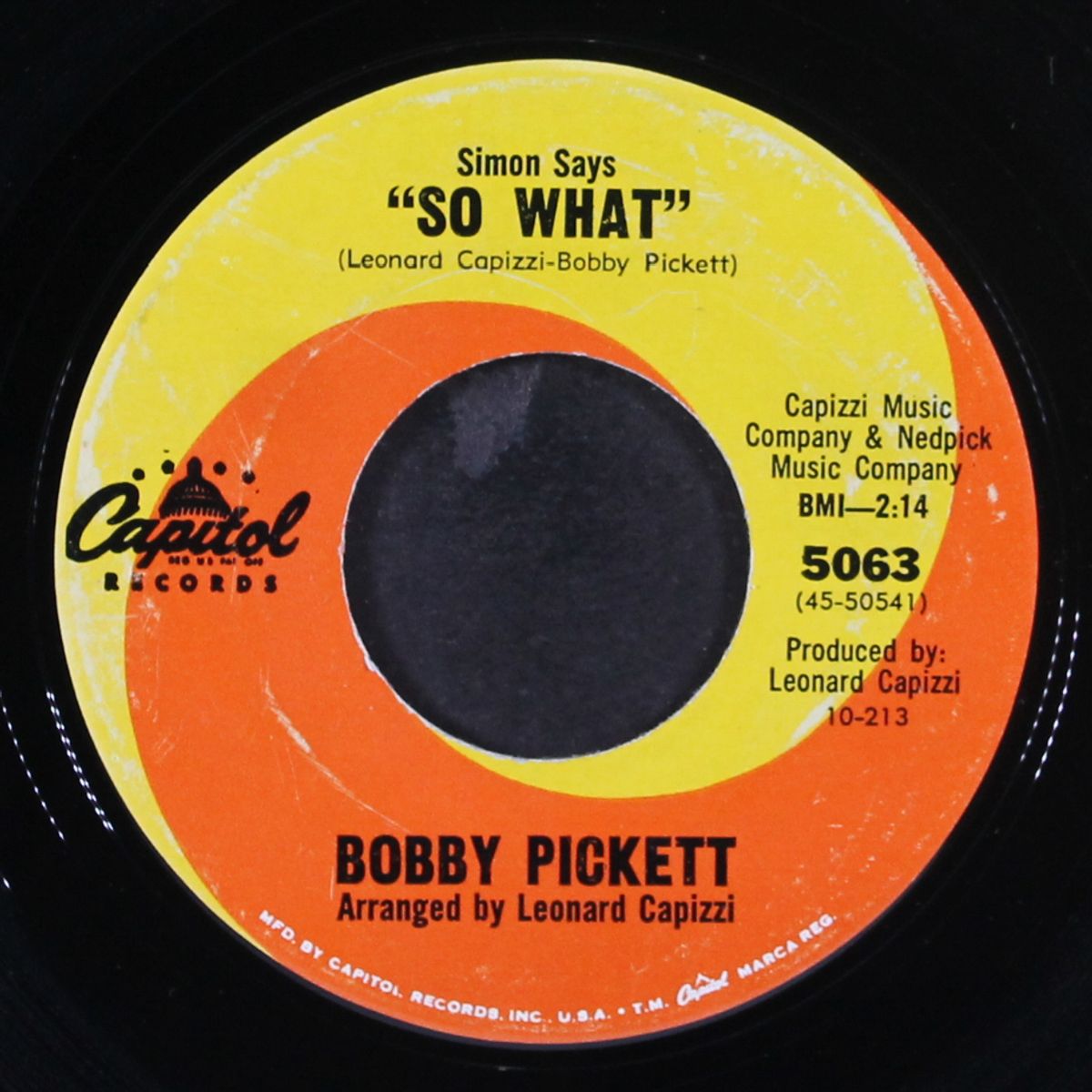 simon the sensible surfer / so what by BOBBY PICKETT