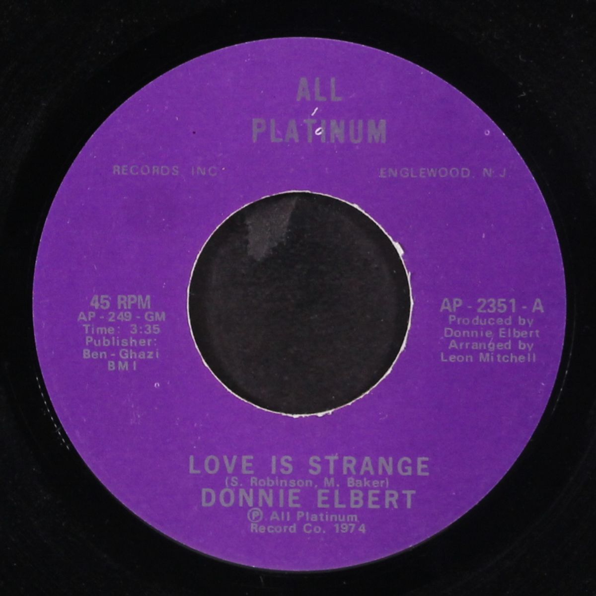 love is strange / instrumental by DONNIE ELBERT