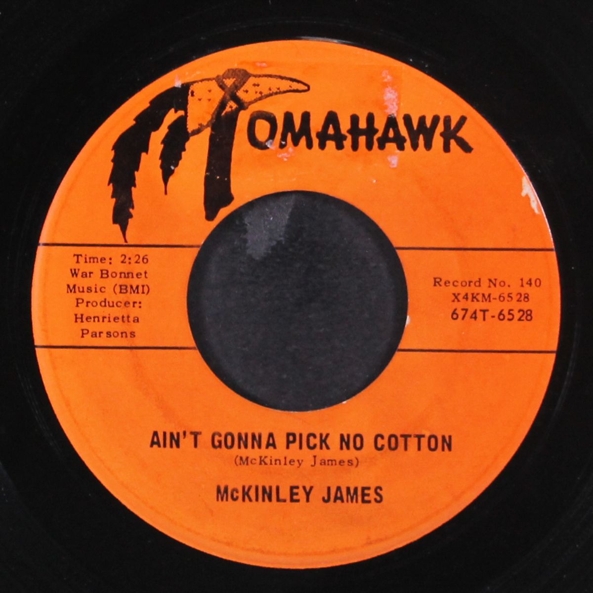 tuskegee boogie / ain't gonna pick no cotton by MCKINLEY JAMES