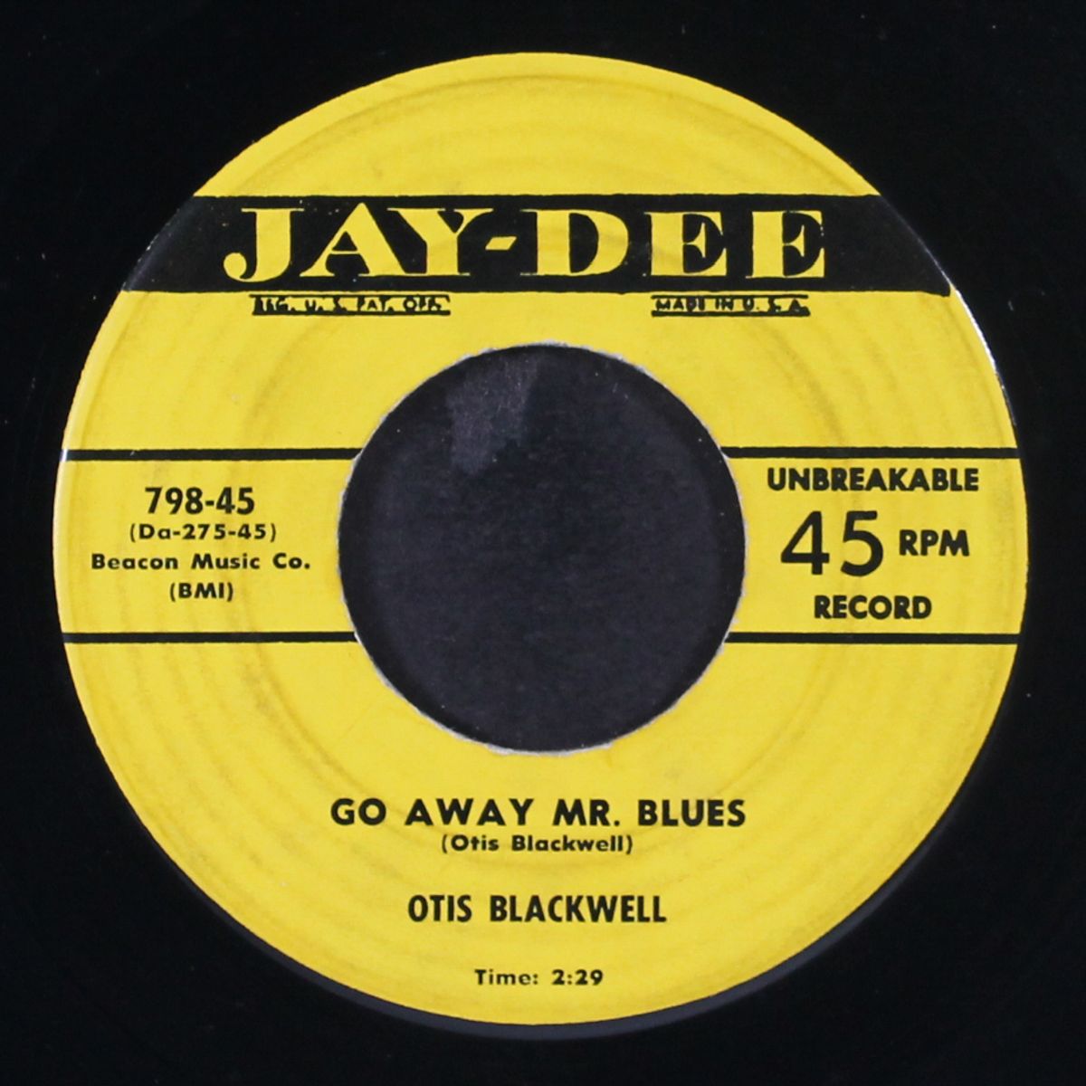 go away mr. blues / i'm comin' back baby by OTIS BLACKWELL