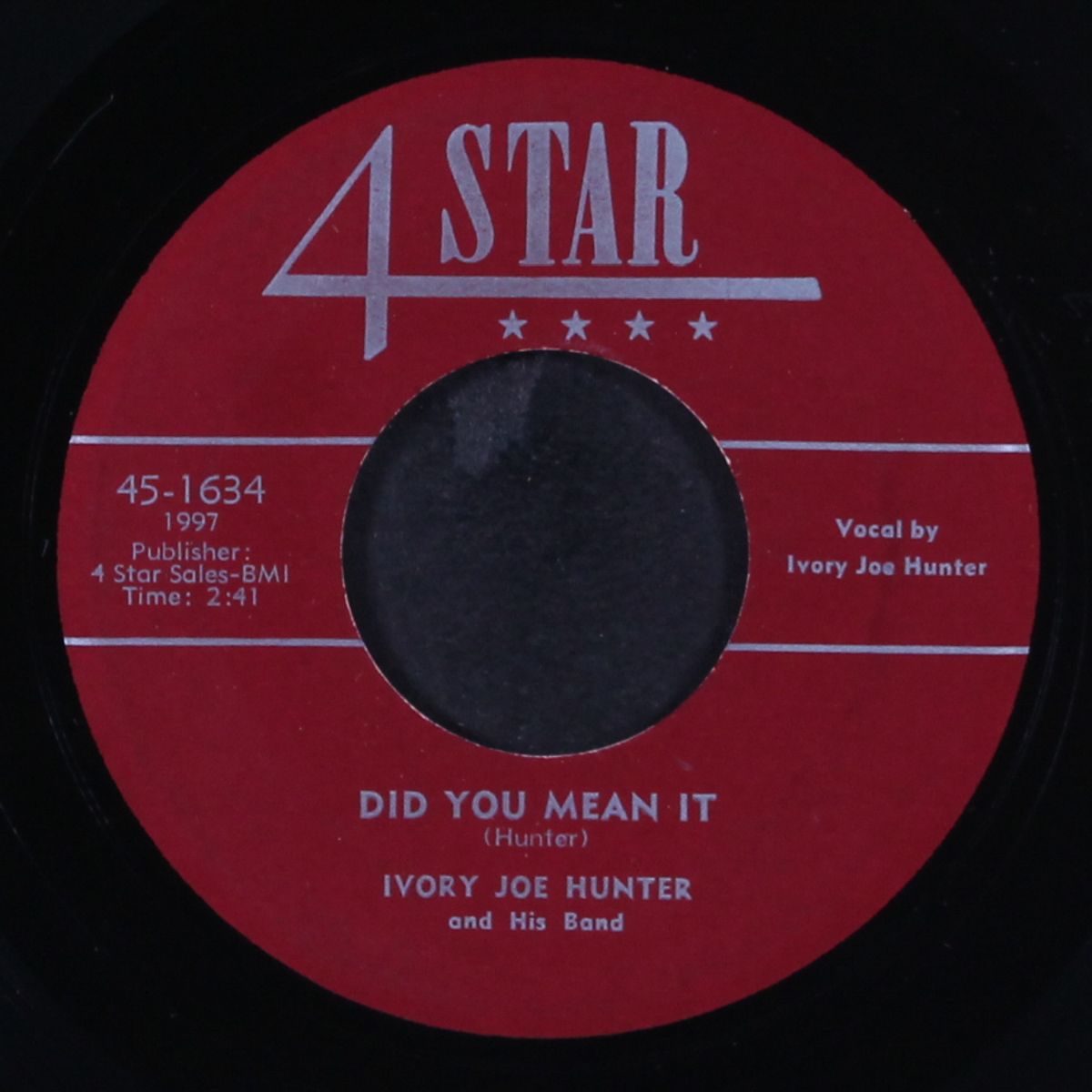 did you mean it / foolish pride by IVORY JOE HUNTER