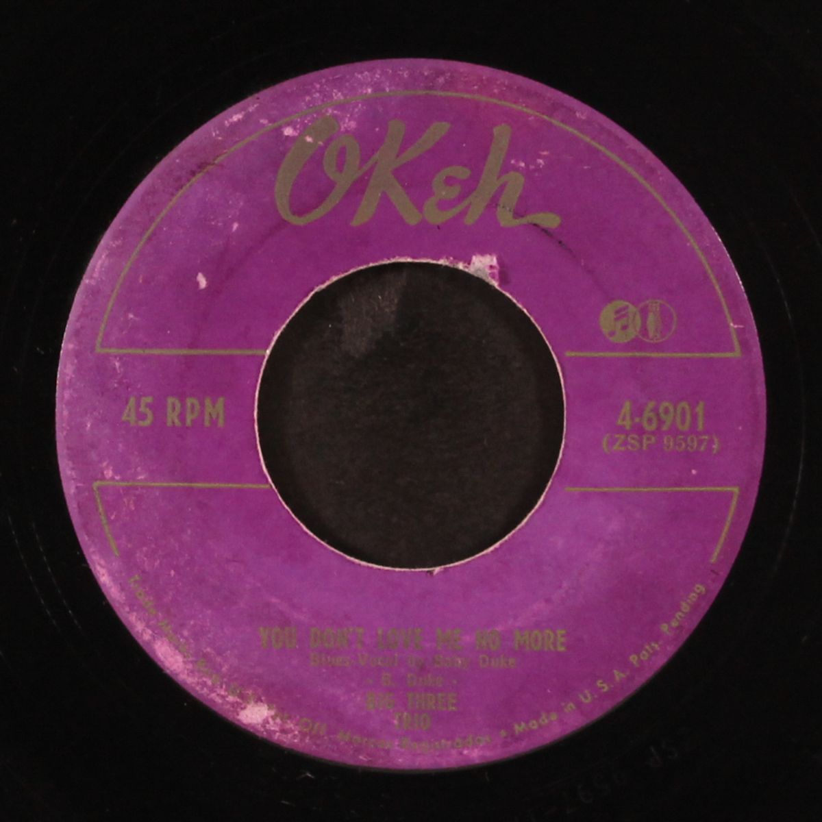 my love will never die / you don't love me no more by BIG THREE TRIO