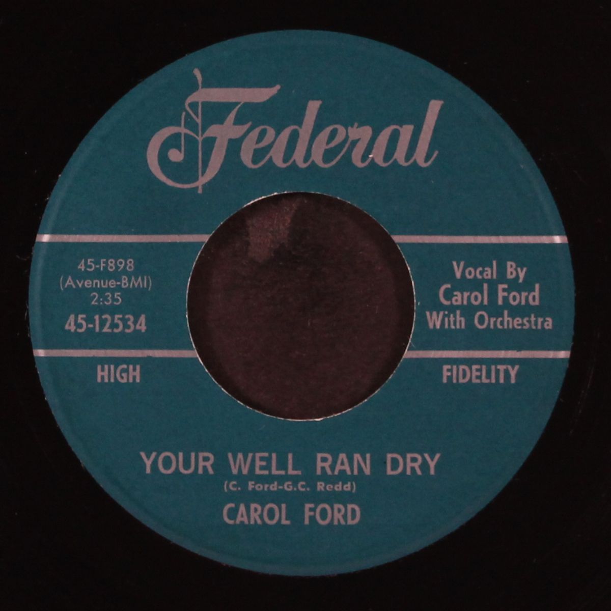 run baby / your well ran dry by CAROL FORD