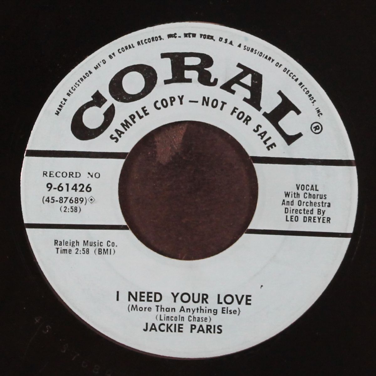 love is a king / i need your love by JACKIE PARIS