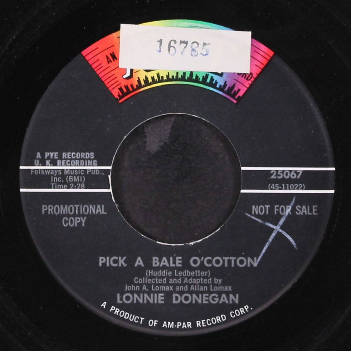 pick a bale of cotton / ramblin' round by LONNIE DONEGAN