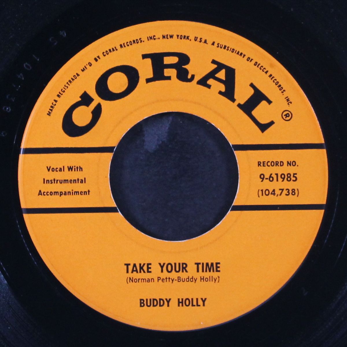 rave on / take your time by BUDDY HOLLY