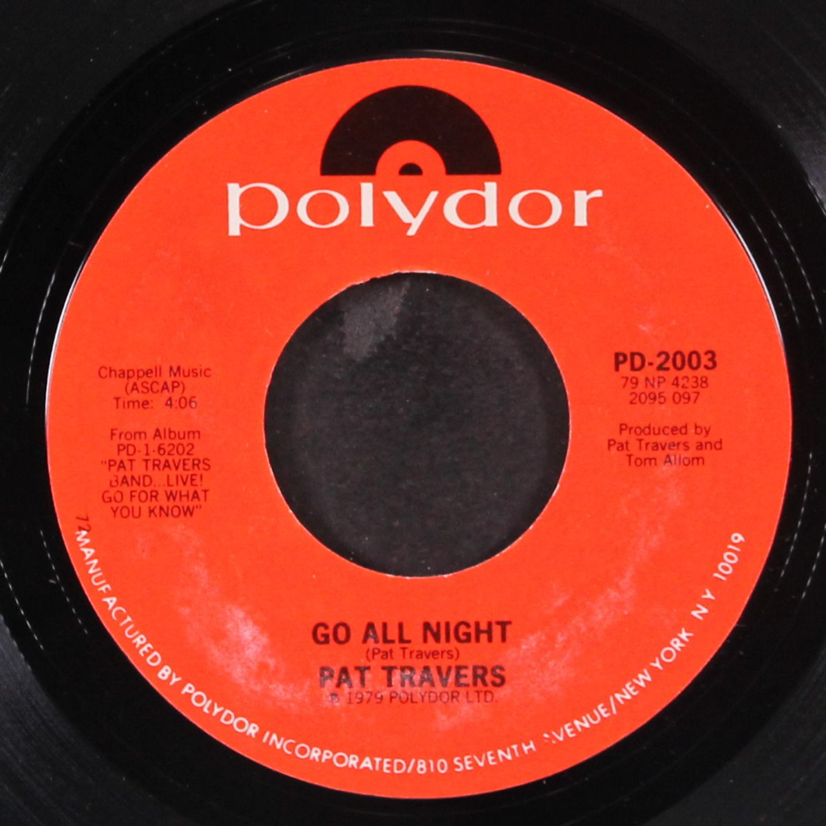 boom boom / go all night by PAT TRAVERS